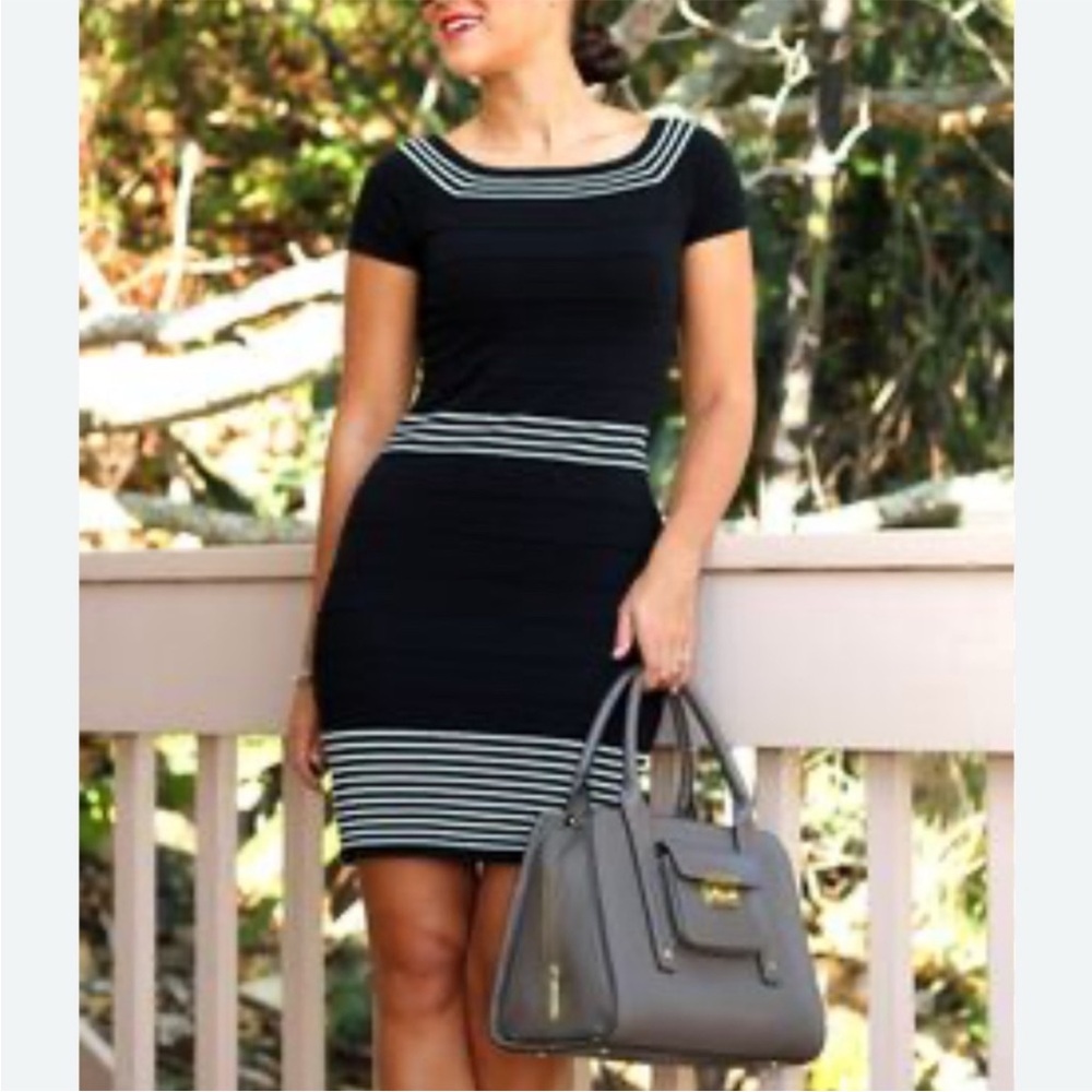 Max Studio Black and White knit Dress